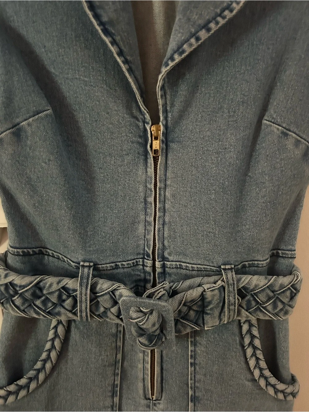 Show Me Your Mumu Light Blue Denim mini dress - Picture 4 of 4